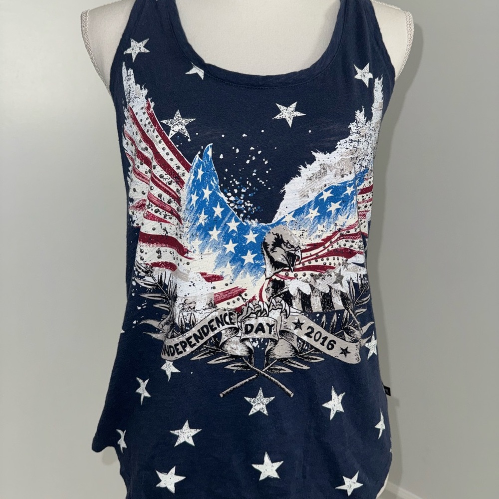 Y2K Rock and Republic Patriotic Eagle Tank Top Size‎ Small